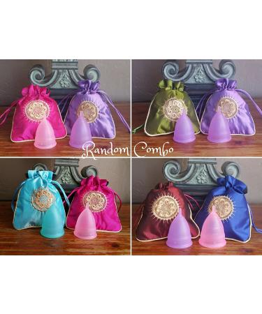 Luna Cup Menstrual Cups Set of 2 - Large and Small Period Cups with Storage Bag - Buy Online on GoSupps.com