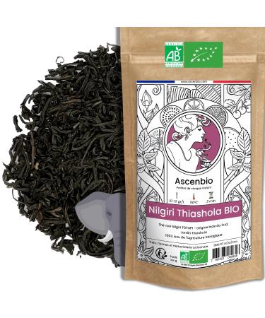 Ascenbio Ascenbio Black tea Nilgiri garden Thiashola ORGANIC fruity notes 180 g loose Prepared and packaged in France Biodegradable packaging