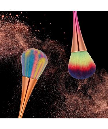 3-Piece Large Powder Mineral Brushes Set - Soft Fluffy Kabuki Foundation & Blush Brushes for Daily Makeup - Colorful Nail Design Dust Brushes - Buy Online on GoSupps.com