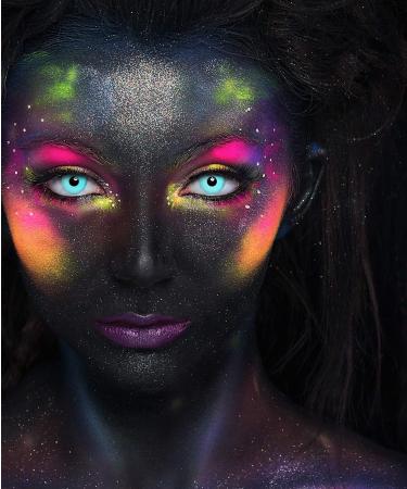 Buy Aricona Blue UV Contact Lenses - Colorful Carnival & Cosplay Lenses No Prescription Needed (2 Pieces) - Buy Online on GoSupps.com
