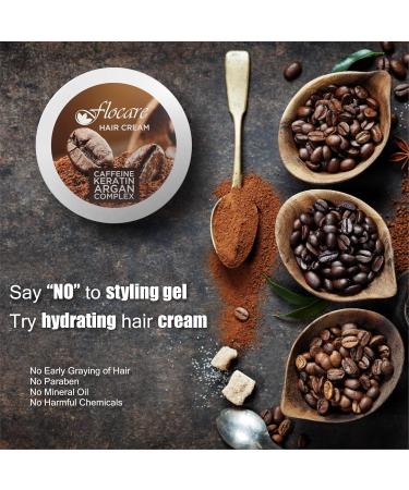 Keratin Coffee Hair Cream - Nourishing Coconut Argan & Almond Oils - Strong & Healthy Hair - 200 gm - Buy Online on GoSupps.com