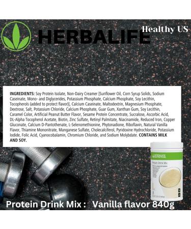 Herbalife HERBALIFE Protein Drink Mix: Vanilla flavor 840g Nutrient Dense Healthy Snack Protein - Buy Online on GoSupps.com