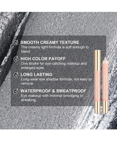 Oulac Silver Glitter Eyeshadow Pencil - Waterproof, Long Lasting & Vegan | Shimmering Glitter Finish | 3.8g (09) Silver Heart - Buy Online on GoSupps.com