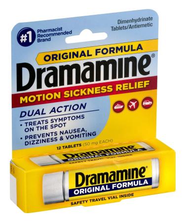 Dramamine Non-Drowsy Naturals Motion Sickness Relief - 12 Count - Buy Online on GoSupps.com