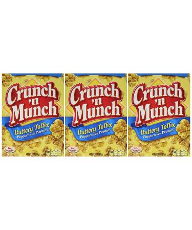 Crunch n Munch Buttery Toffee Popcorn & Peanut Snack 6oz Box (Pack of 3) - Delicious Snack Combo! - Buy Online on GoSupps.com