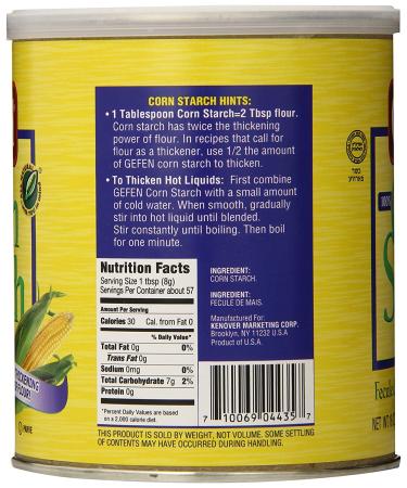 16 Ounce Gefen Corn Starch - High Quality Thickening Agent - Buy Online on GoSupps.com