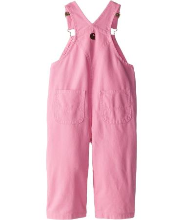 Carhartt Baby Girls' Canvas Bib Overall - 9 Months - Pink - Buy Online on GoSupps.com