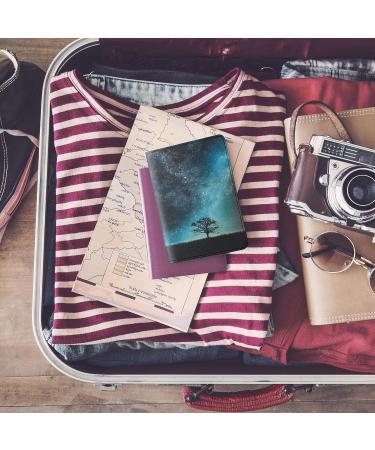 KWMobile Vaccination Pass Cover | Synthetic Leather Protector for Vaccination Card | Children's & Adults' Covers in Blue Gray Black Galaxy & Tree Designs - Buy Online on GoSupps.com