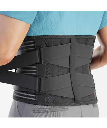 MODVEL Back Braces for Lower Back Pain Relief with 6 Stays, Breathable Back Support Belt for Men/Women for work, Anti-skid lumbar support belt with 16-hole Mesh for sciatica (XXL) XX-Large