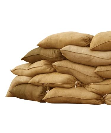 Sandbaggy Burlap Sand Bag - Size: 14" x 26" - Sandbags 50lb Weight Capacity - for Flooding, Flood Water Barrier, Tent Sandbags, Store Bags - Sand Not Included (5 Bags)