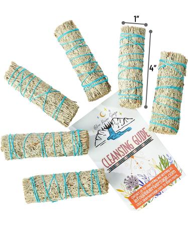 Blue Sage 6 Pack (4-Inch) Smudge Kit Refill | Sustainably Grown Sage Bundles - Buy Online on GoSupps.com