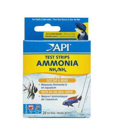 API Test Strips, for Variety of Water Parameters, Monitor Aquarium Water Quality and Help Prevent Invisible Water Problems That can be Harmful to Fish, Use Weekly and When Problems Appear 25 - Count Aquarium Water Testing