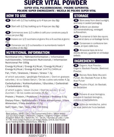 SuperVital Powder - Super-Food Mix for Smoothie - 500g (Quality Assured) - Buy Online on GoSupps.com