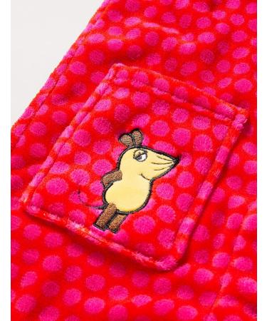 Playshoes Unisex Children's Fleece Bathrobe Dressing Gown 122-128 - Pink The Mouse | International Shipping Available - Buy Online on GoSupps.com