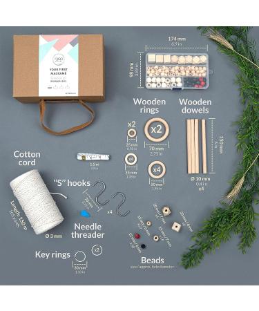 MIGO Macrame Kit for Adults Beginners - 126pcs Supplies, 165 Yards Cotton Cord, Ebook Tutorial for 7 Projects - Buy Online on GoSupps.com
