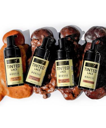 EBIN Tinted Lace Mousse (100ml Medium Dark Brown) 25 ml (Pack of 4) Medium Dark Brown - Buy Online on GoSupps.com