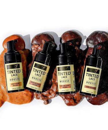 EBIN NY Tinted Lace Mousse - Medium Brown 3.38oz/100ml | Lightweight Highly Pigmented Foam for Flawless Finish - Buy Online on GoSupps.com