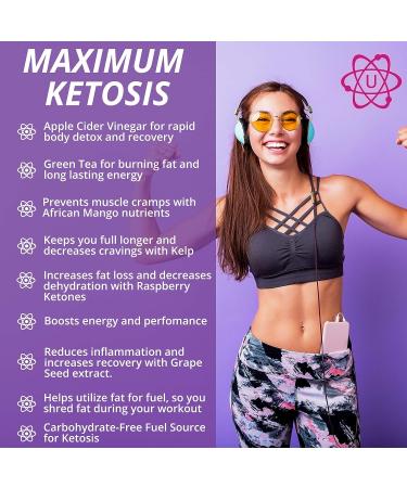 Keto Super Apple Cider Vinegar Capsules with Green Tea Ketones - 1200mg High Potency for Rapid Weight Loss - 60 Count - Buy Online on GoSupps.com
