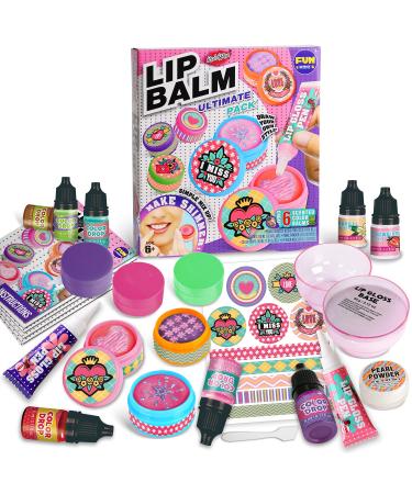 All Natural Lip Balm Kit For Girls  FunKidz Lip Gloss Making Kit For Kids Ages 8-10  10-12 Girls Gift Makeup Science Lab