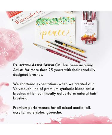 Princeton Velvetouch Series 3950 Petal Paint Brush - Ideal for Acrylic, Oil, and Watercolor - Buy Online on GoSupps.com
