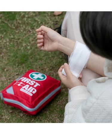 General Medi 175-Piece Premium First Aid Set for Home Car Travel Office & Sports - Essential Emergency Kit (Red) - Buy Online on GoSupps.com
