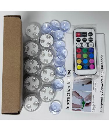 Daphomeu Mini Underwater LED Lights - Waterproof RGB Lights for Aquarium Pool Garden Wedding & Christmas Decor with Remote Control - Buy Online on GoSupps.com