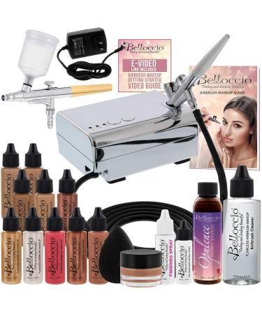 Belloccio Makeup and Tanning Airbrush System with TAN Foundation and Blush Set