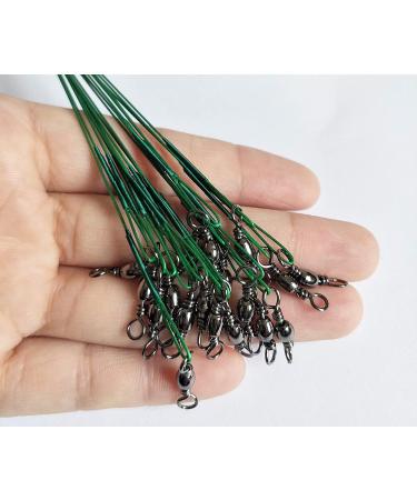 60pcs Fishing Wire Leaders Nylon-Coated Fishing Line Wire Leaders with Swivels and Snaps 6inch  9inch  12inch - Buy Online on GoSupps.com