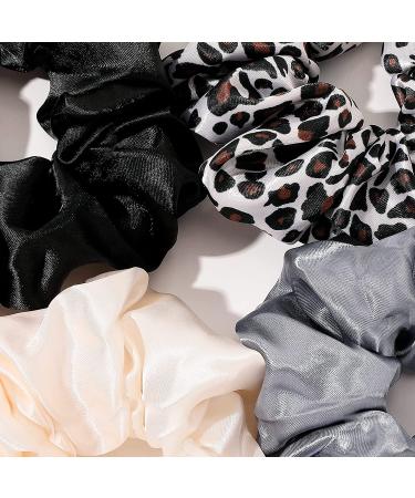 4 Mixed Big Scrunchies - Neutral Hair Ties for Thick Hair | Cute Elastic Ponytail Holders for Women & Girls - Buy Online on GoSupps.com