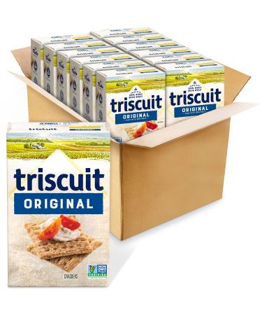 Triscuit Original Whole Grain Wheat Crackers, 12 - 8.5 oz Boxes 8.5 Ounce (Pack of 12)