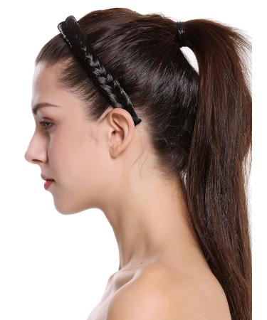 Buy WIG ME UP CXT-001-003 Braided Hairband - 2cm Dark Brown Costume Headband for Women | International Shipping - Buy Online on GoSupps.com