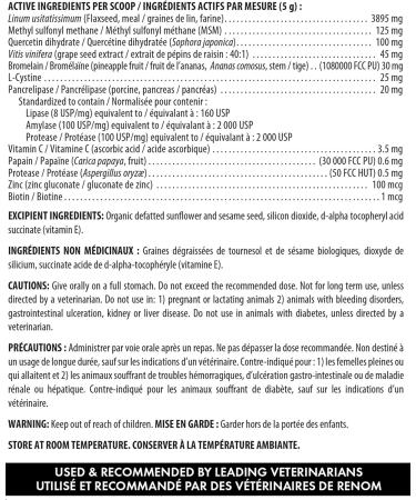 Flora Health BiologicVET BioSKIN&Coat Natural Antihistamine Quercetin Bromelain Lignans Prebiotics for Dogs and Cats 400 g Powder Greenish 400 g (Pack of 1) - Buy Online on GoSupps.com