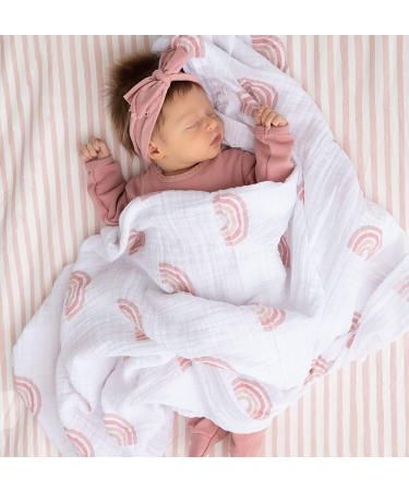 Ely's & Co. Waterproof Bassinet Sheet 2 Pack - Mauve Pink Splash & Stripes - 32x16x3 - Baby Girl - Buy Online on GoSupps.com