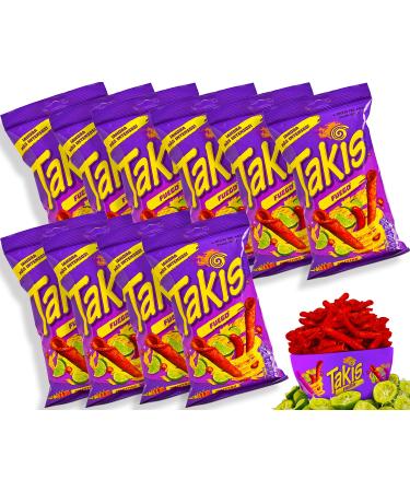 Takis Chips Fuego Chips Box - (Pack of 10) 56g each - Chips Bulk Pack Chips Hot Fuego 56g - 10 Pack - Buy Online on GoSupps.com