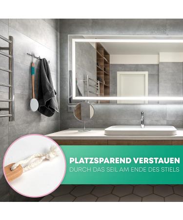 NESILY Cream Aid for Back | 4 Pads Included | 39 cm Long Wooden Handle | Ideal Self-Application | Back Cream Brush & Aid | Perfect for Bathing - Buy Online on GoSupps.com