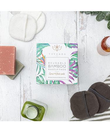Luxury Bamboo Reusable Makeup Remover Pads (14 Pack) NYC USA Brand - Four Layer Face Pads with Pocket - Eco-Conscious and Reusable Bamboo Face Pads - White/Grey - Includes Mesh Washing Bag - Buy Online on GoSupps.com