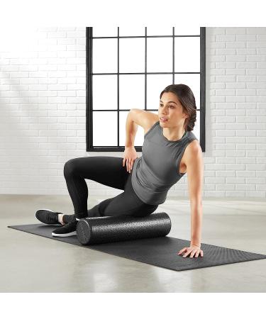 Amazon Basics High-Density Black Foam Roller - 24-Inch for Exercise, Massage, Muscle Recovery - Buy Online on GoSupps.com