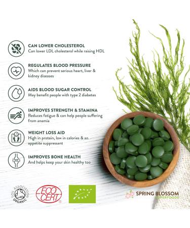 500G Organic SPIRULINA Tablets 1000 x 500mg Natural Dietary Food Supplement Premium Quality Non-GMO Vegan Detox Superfood Rich in Protein Vitamins Amino Acids Iron - Soil Association Certified - Buy Online on GoSupps.com