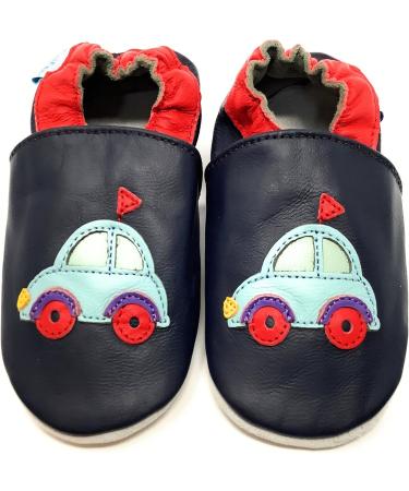 MiniFeet Premium Soft Leather Baby Shoes - Buy 4 Pairs, Get 1 Free! Toddler Shoes for Ages 0-6 Months to 4-5 Years - Car Design - Buy Online on GoSupps.com