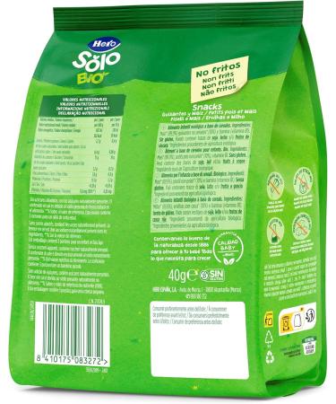 Hero Solo BIO - Snack Petit Pois Biologiques - pour B b s D s 10 Mois - non Frits 100% Naturels Sans Gluten ni Conservateurs ni Colorants et Sans sel Ajout - Lot de 6 x 40 g Petit Pois 240 g - Buy Online on GoSupps.com