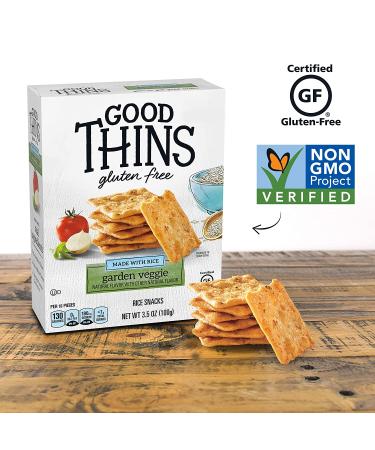 Good Thins Garden Veggie Rice Snacks Gluten Free Crackers - 6 Boxes - Buy Online on GoSupps.com