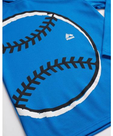 RBX Boys' 2-Piece Thermal Sports Hoodie and Tricot Joggers Set, Size 8-12 - Blue Baseball - Buy Online on GoSupps.com