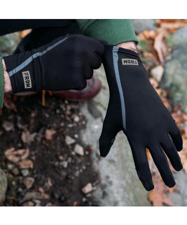FRDM Vigor Lightweight Liner Gloves - Men & Women Black/Gray Medium - Buy Online on GoSupps.com