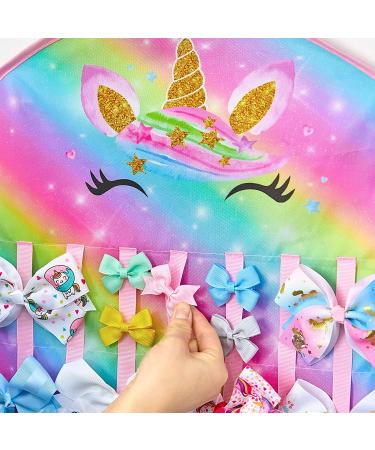 FIOBEE Bow Holder - Hair Accessories Organizer for Girls | Unicorn Theme Wall Hanging Decor - Buy Online on GoSupps.com