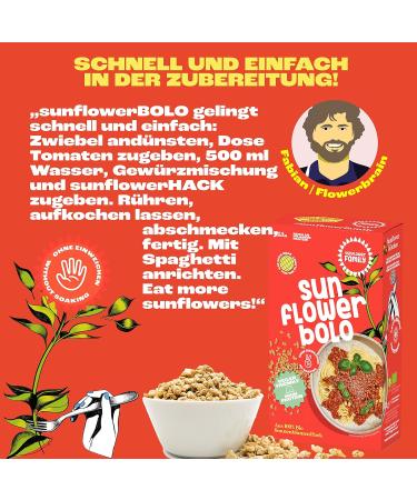 Buy Organic Sunflower Bolognese Meat with Spice Mix - 131g | SunflowerFamily - International Shipping - Buy Online on GoSupps.com