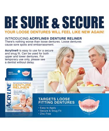 Acryline Advanced Denture Reliner - Tighten & Refit Upper & Lower Dentures - Buy Online on GoSupps.com