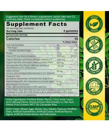 Nextdia 1Pack Liposomal Fisetin 200mg Liquid Gummies + 2Pack Moringa Gummies 1000mg Sugar Free - Buy Online on GoSupps.com