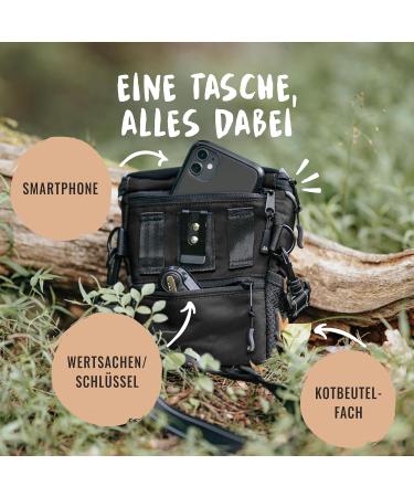 Rudelknig Dog Treats - Versatile Walk Bag for Training & Poop Bag Dispenser - Basic Black - Buy Online on GoSupps.com