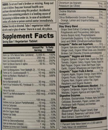 Boost Teen Focus & Memory | KAL Enhanced Energy Blend - 60 Veg Tablets - Buy Online on GoSupps.com