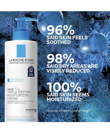 La Roche-Posay Lipikar AP+ Triple Repair Moisturizing Cream | Face & Body Lotion For Dry Skin | Shea Butter & Niacinamide Moisturizer | Gentle Face & Body Cream For Dry Rough & Sensitive Skin 13.52 Fl Oz (with Hydrating Ge  - Buy Online on GoSupps.com
